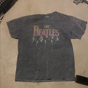 The Beatles Vintage Graphic Tee - Faded Black size large